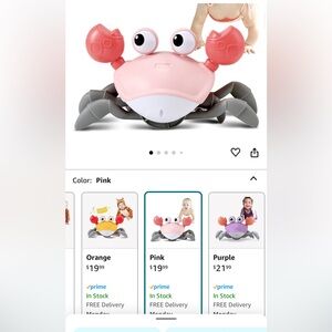 NEW IN BOX Tummy Timy Baby Toy Crawling Crab